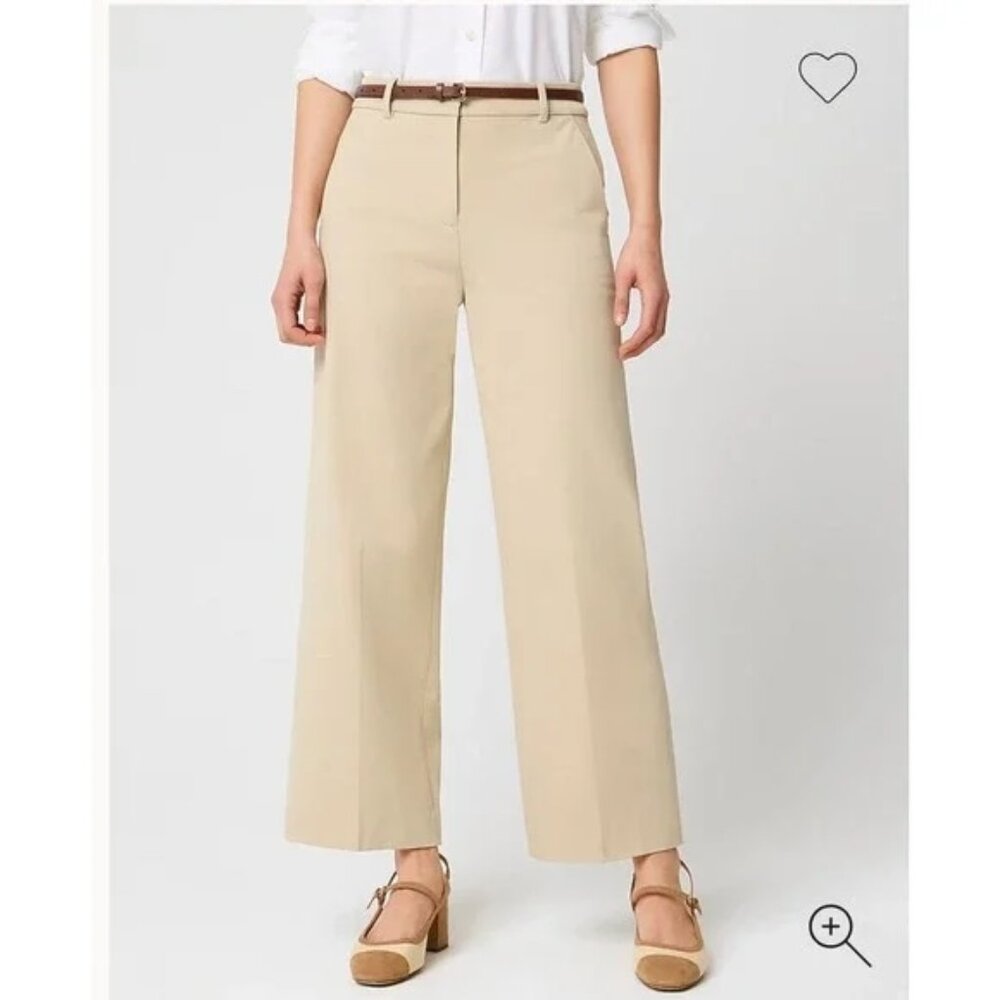 J CREW High Rise Wide Leg Crop Remy Pant Sz 00 ~ NWT!